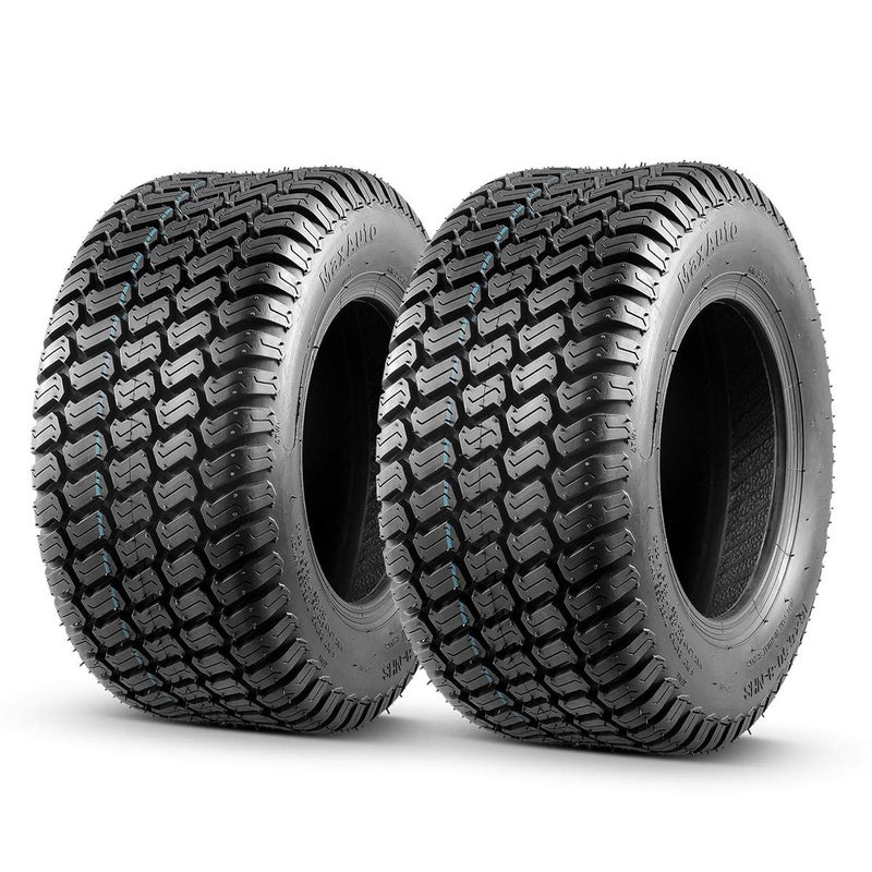 MaxAuto ماكس أوتو 2 قطعة 16x6.50-8 إطارات جزازة العشب للجرارات وحدائق الركوب، 4PR، بدون أنبوب - Image 1